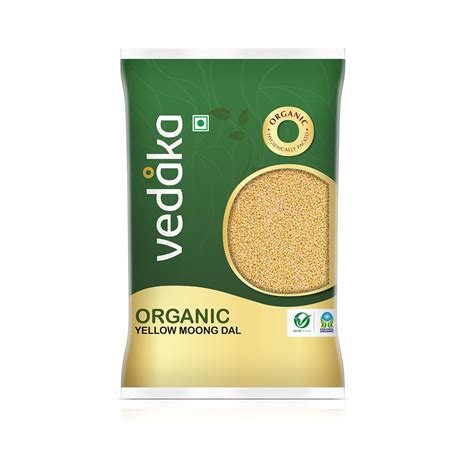 Amazon Brand - Vedaka Organic Yellow Moong Dal | 1 Kg |Naturally Rich ...