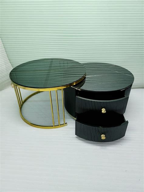 Buy Premium Centre Table, Gold and Black – PC HOME DECOR