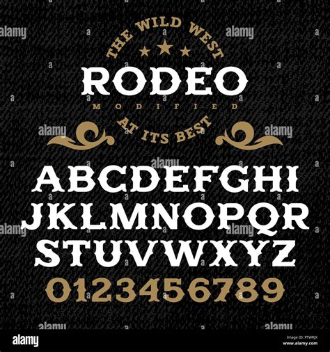 Wild West typeface / Retro alphabet in western style / Slab Serif type ...