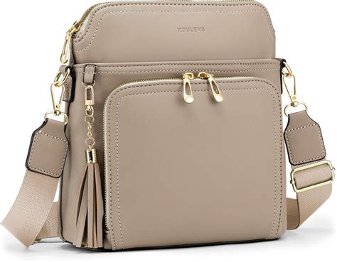 Roulens Crossbody Bag for Women,Multi Pocket Shoulder Bag Card Holder ...