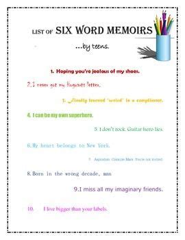 6 word memoir examples - rillycrown
