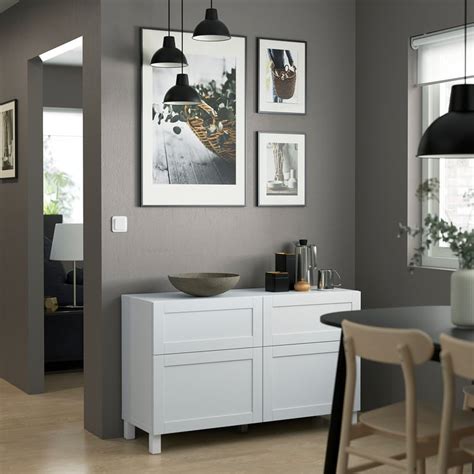 BESTÅ storage combination w doors/drawers, white/Hanviken/Stubbarp ...