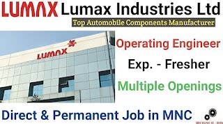 Lumax Industries Limited Recruitment 2025 | Diploma & Graduate Jobs in ...