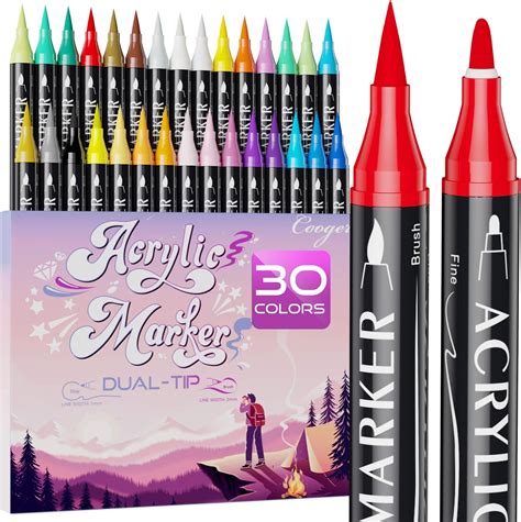 Amazon.com : Sharpie Acrylic Creative Markers, Bullet Tip, Vibrant ...