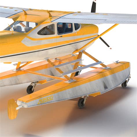 Cessna 182 Skylane on Floats Rigged Yellow 3D | 3D Molier International