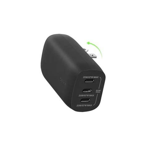Belkin 3-Port USB C Charger Block w/PPS 67W, USB-C PD 3.1 Super Fast C ...
