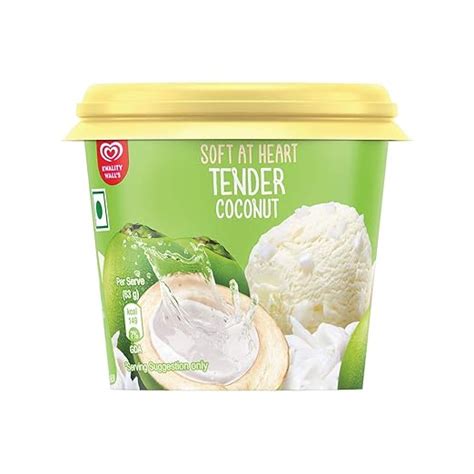 Kwality Wall's Tender Coconut Frozen Dessert, 100 ml : Amazon.in ...
