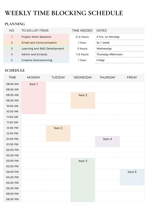Create Weekly Schedule 的图像结果