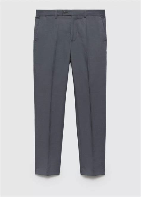 Slim-fit linen-blend suit trousers - Men | MANGO Georgia