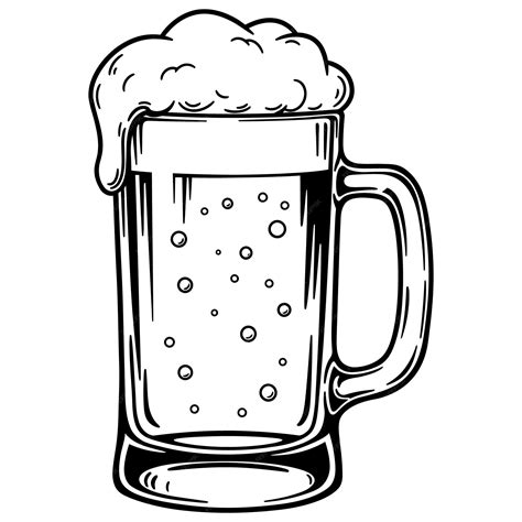 Beer mug glass silhouettes on a white color background illustration ...