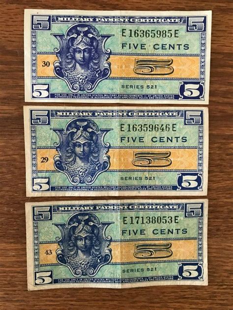 Military Payment Certificate Five Cents Series 521 | #3823470199