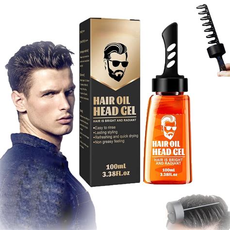 Homezore Hair Styling Gel, 2 in 1 Hair Wax Gel with Comb, Hair Gel for ...