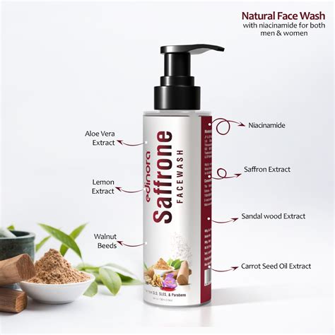 Edinora Saffron Brightening Facewash with Niacinamide | Helps Fight ...