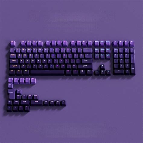 Cyberspace Deep Amethyst Top Backlit OEM PBT Keycaps – CuriosityCaps