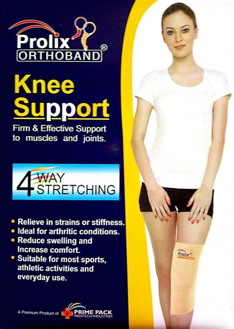 Buy PROLIX ORTHOBAND KNEE SUPPORT FOR FITNESS (Size- L, 1 PAIR) Beige ...