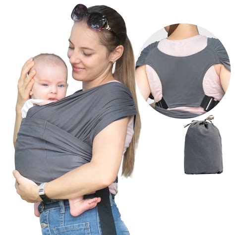 Gllquen Baby Wrap Carrier, Organic Cotton Sling for Infants, Toddlers ...