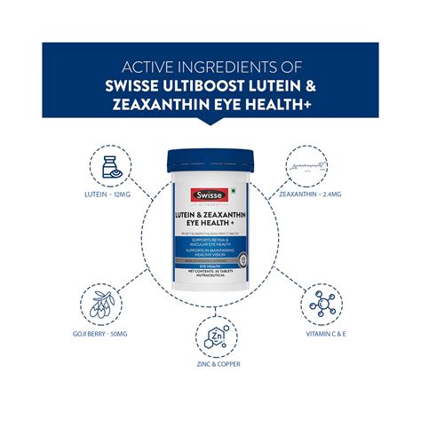 Swisse Ultiboost Lutein and Zeaxanthin Eye Health+ Tablets (30 Nos ...
