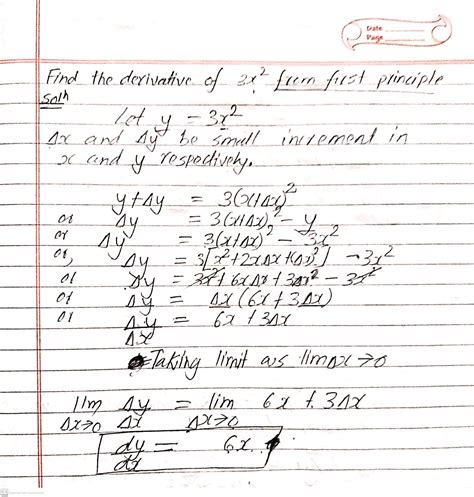 Find the Derivative of 3x² using first principle. With Video ...