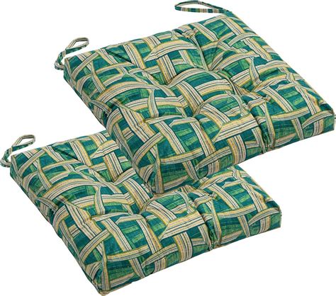 Makimoo 2-Pack Outdoor/Indoor Wicker Patio Seat Cushion Pad with Ties ...