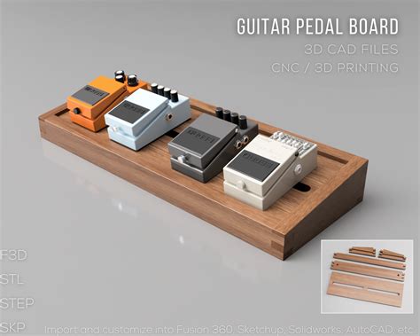 "Use these files to make your own wooden guitar pedal board. Ready for ...