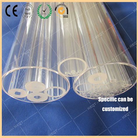 Chine Tube de quartz transparent Tube en verre de quartz fondu Four ...