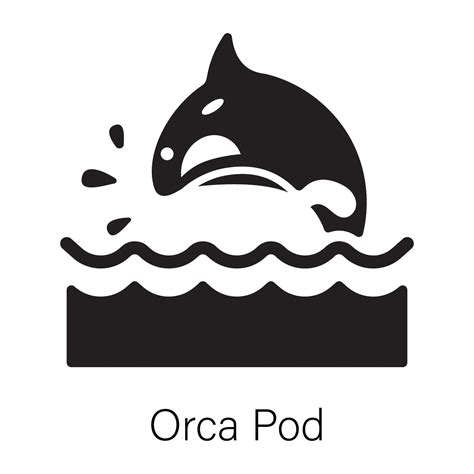 Trendy glyph style icon of an orca pod 46799492 Vector Art at Vecteezy