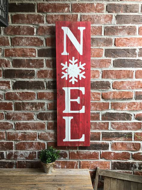 Rustic Noel Wood Sign - Etsy UK