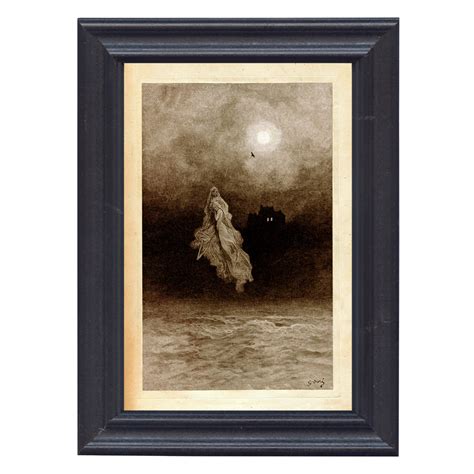 The Lost Lenore Edgar Allan Poe The Raven Illustration Framed Print ...