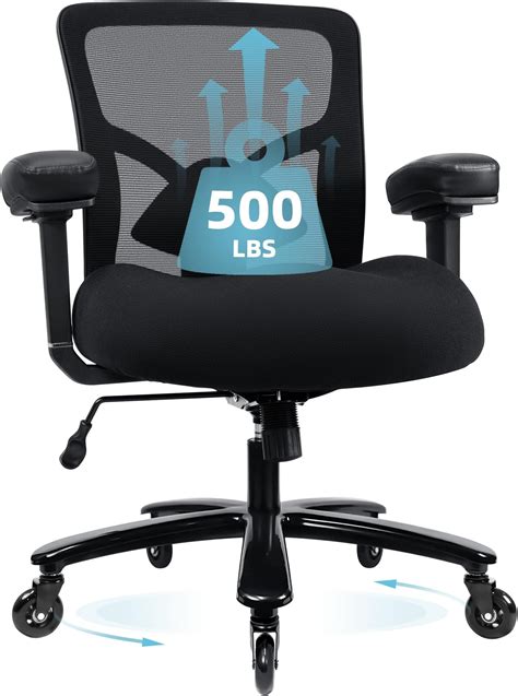 Amazon.com: 500lbs Big and Tall Office Chair- Heavy Duty Large ...