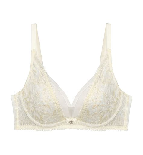 Aqua Bloom Non-Wired Push Up Deep V Bra in Vanille | Triumph Singapore