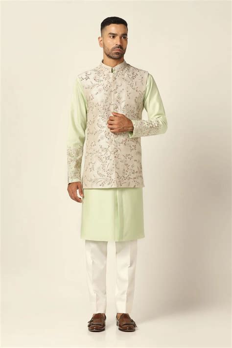 Charming Green Kurta Pajama Set– Brahaan by Narains