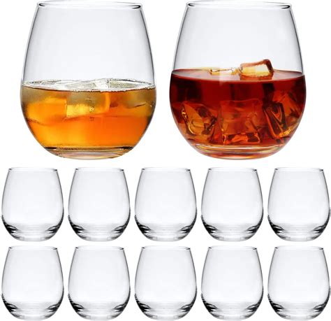 Amazon.com | Pumtus 24 Pack Stemless Wine Glasses, Plastic Unbreakable ...