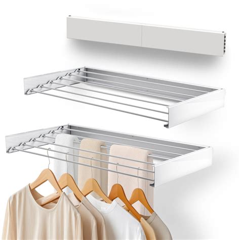 Clothes Drying Rack Wall Mounted Compact 32updated Model Laundry Racks ...