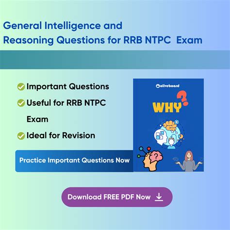 General Intelligence and Reasoning Questions for RRB NTPC