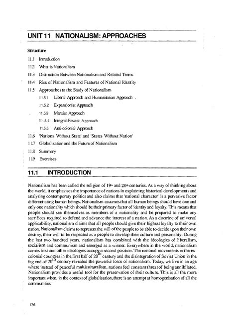 Unit 11 - Approaches to Understanding Nationalism Concepts - Studocu