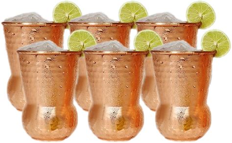 Buy Parijat Handicraft Hand Hammered Pure Copper Glass Tumbler ...
