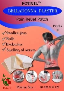 Fotnil BELADONAA PLASTER FOR ARMS & PAIN PATCH IN 1 (10 SHEET) First ...
