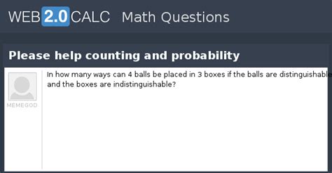 View question - Please help counting and probability