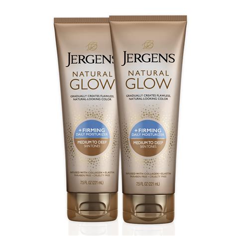 Jergens Natural Glow +FIRMING Self Tanner Body Lotion, Medium to Tan ...