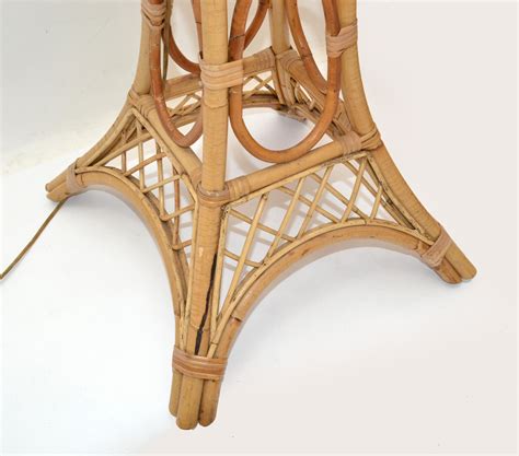 Eiffel Tower Paris Pencil Reed and Bend Bamboo Mid-Century Modern Floor ...