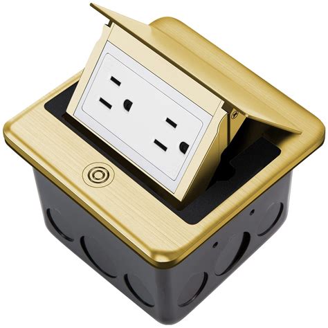 Vagueior Recessed Floor Electrical Outlet Kit,Waterproof Electrical ...