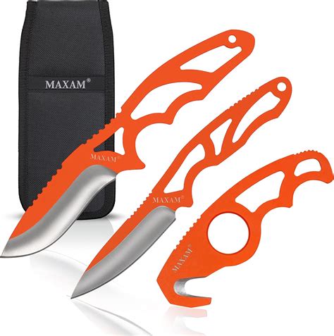 Amazon.com : Maxam 3-Piece Field Dressing Kit - 8" Skinning, 6 3/4 ...