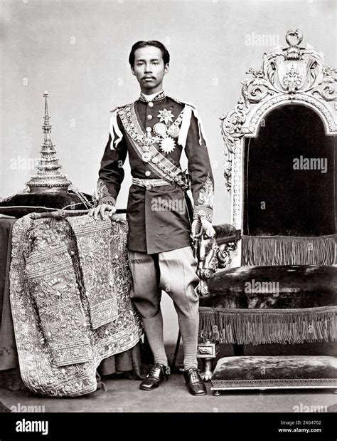 c.1880 South East Asia - Chulalongkorn, or Rama V, King of Siam, Thailand Stock Photo - Alamy