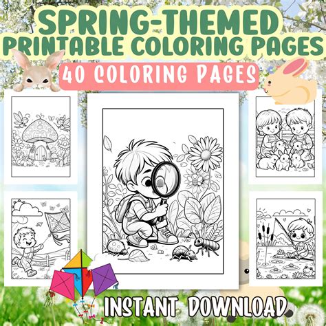 Spring Coloring Worksheets 的图像结果