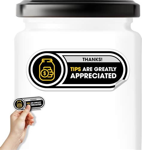 Amazon.com : Tips are Greatly Appreciated Small Sticker | Tips ...