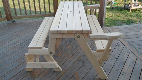 Folding Bench Into Picnic Table Plans at Brett Pennell blog