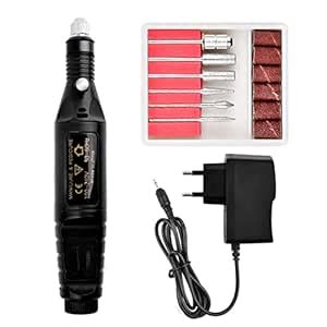 HANNEA® Mini Electric Nail Drill Art Manicure File, Portable Manicure ...