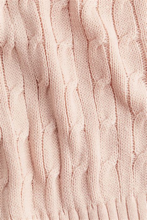Women's Light dusty pink Cable-knit sweater vest | H&M IN
