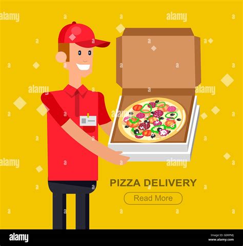cartoon pizza delivery guy Stock Vector Image & Art - Alamy
