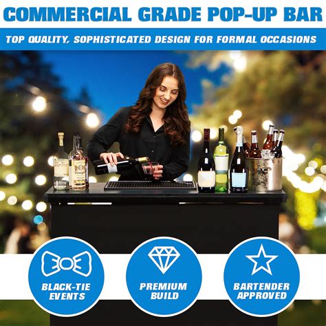 Snapklik.com : GoPong GoBar PRO Commercial Grade Portable Bar Table